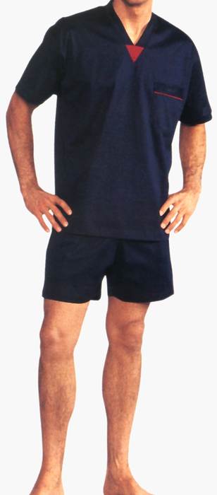 JOCKEY - V-Pyjama, Halbarm, Oberteil mit V-Ausschnitt, kurze Hose