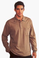 JOCKEY - Polo-Shirt, langarm, Sandwash-Optik